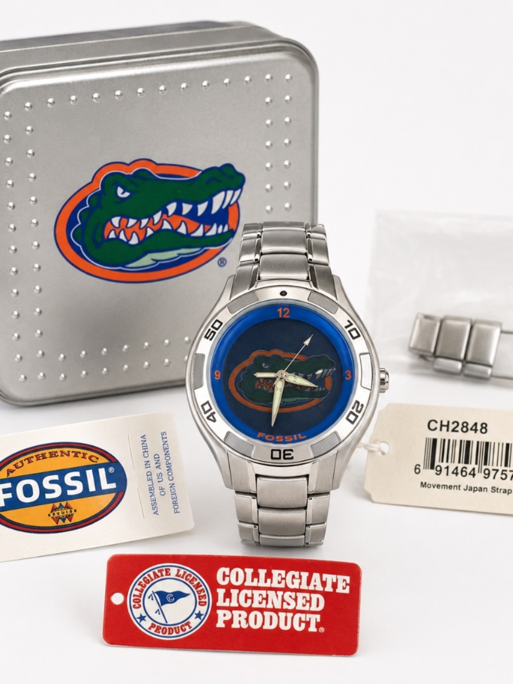 NOS Fossil Florida Gators Watch CH2848 New Tags attached.